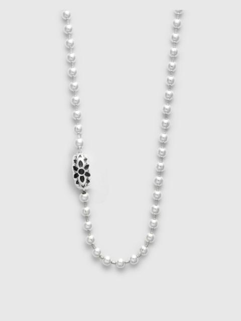 GOOD ART HLYWD Triple Cutout Poplock Ball Chain Necklace in Sterling Silver