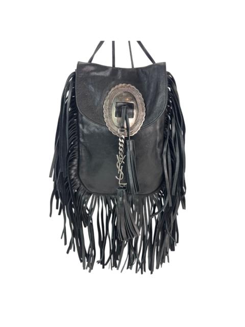 Saint Laurent Lambskin Anita Tassel Black Crossbody Bag