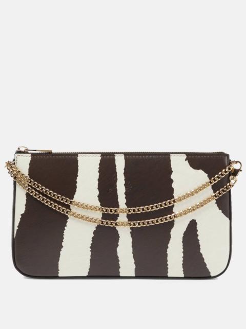 Christian Louboutin Loubila zebra-print leather clutch