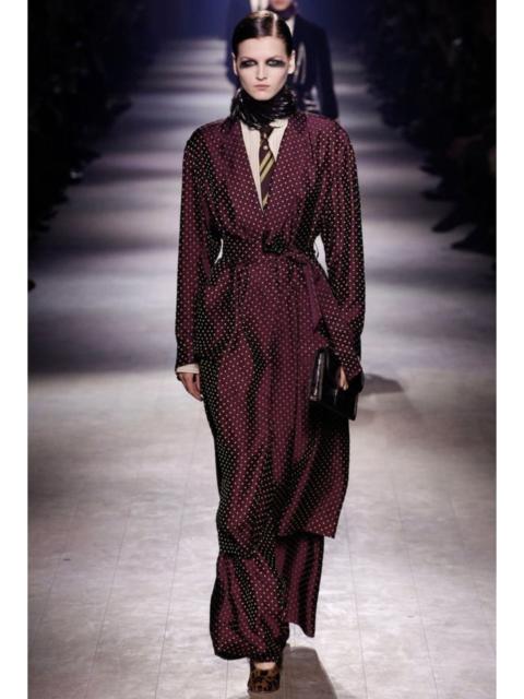 Dries Van Noten AW16 Dries Van Noten Polka Dot Silk Robe