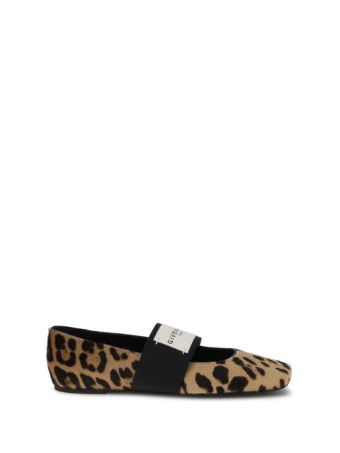Givenchy Givenchy Leopard Print Sliced Square Ballerinas