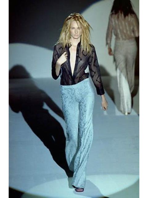 GUCCI Gucci x Tom Ford S/S'00 Jacquard Flared Pants