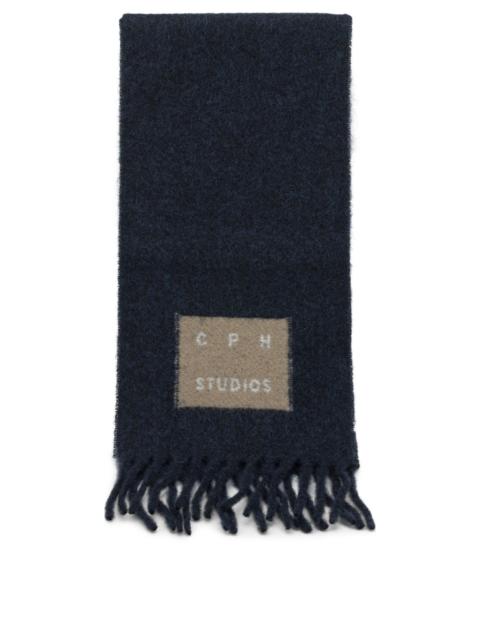 Other Designers Copenhagen Wool Mohair Alpaca Scarf Navy Blue