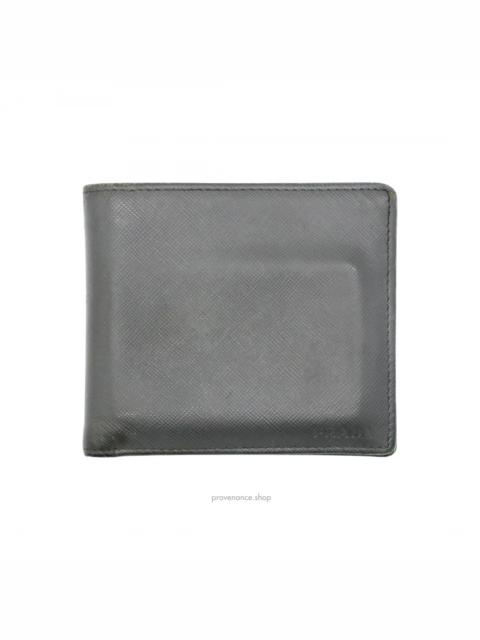 Prada Prada Bifold Wallet - Grey Saffiano Leather