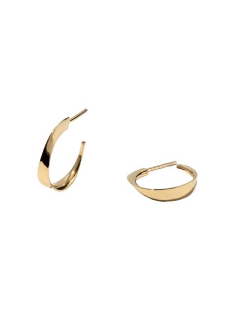 Otiumberg Small Twisted Wave Hoops in Gold