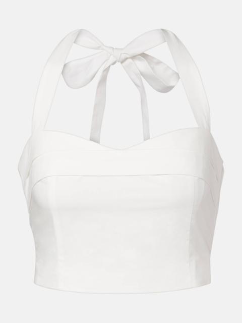 POSSE Rue halterneck cotton crop top