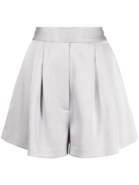 ALEX PERRY pleated high-waisted shorts