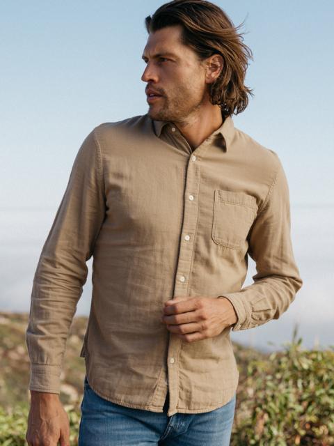 HIROSHI KATO The Ripper Double Gauze Organic Cotton Shirt - Sand