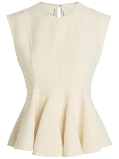 Another Tomorrow Another Tomorrow Double Face Godet Stretch-wool top