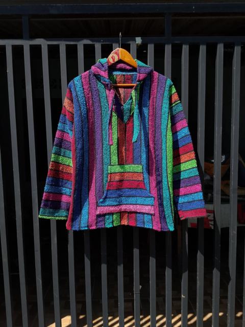 Other Designers Baja Joe - 💥 Vintage Baja Hoodie Jacket Multicolor Ethnicity Gorpcore