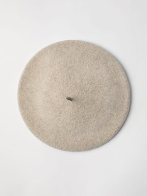 Brunello Cucinelli Wool beret with Precious detail