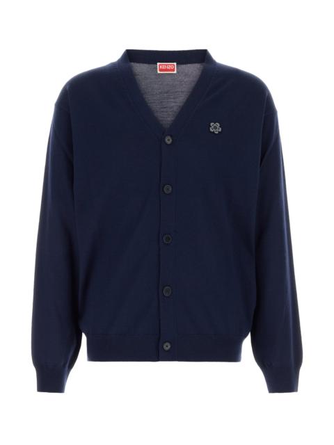 KENZO Navy blue wool cardigan