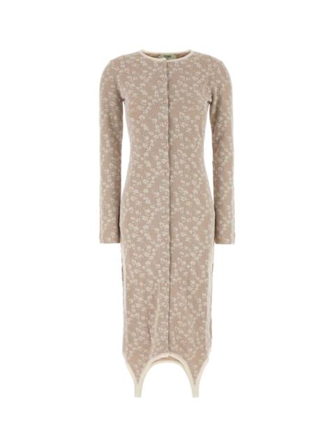 FENDI Fendi Women Embroidered Cotton Blend Dress