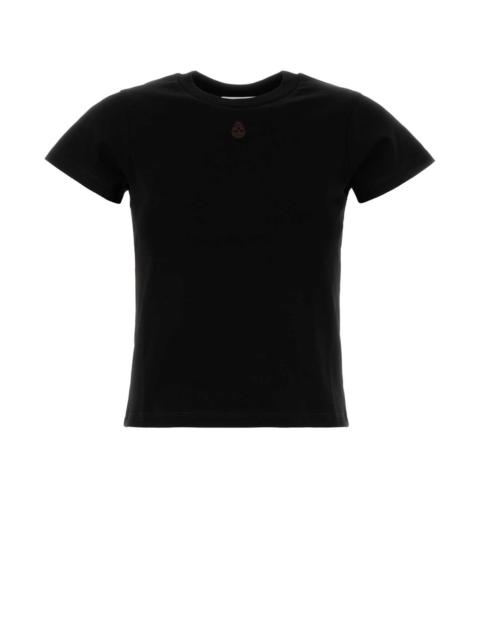 Alexander Mcqueen Women Black Cotton T-Shirt