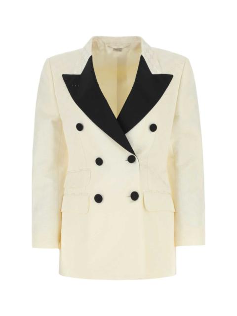 GUCCI Embroidered Cotton Blend Blazer