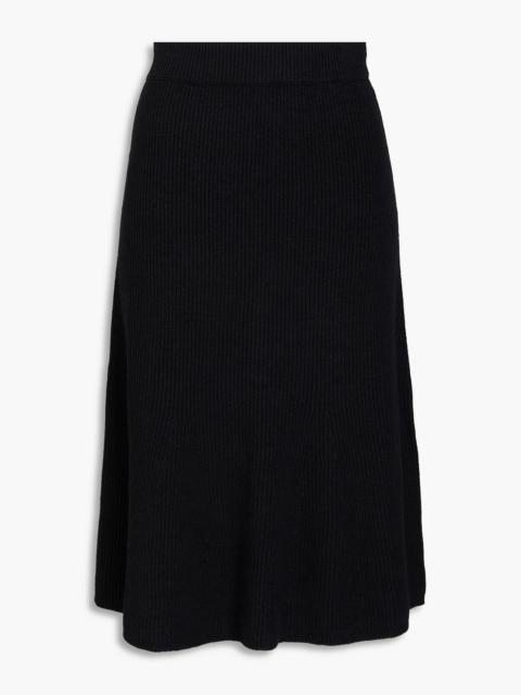JOSEPH Ribbed linen-blend skirt