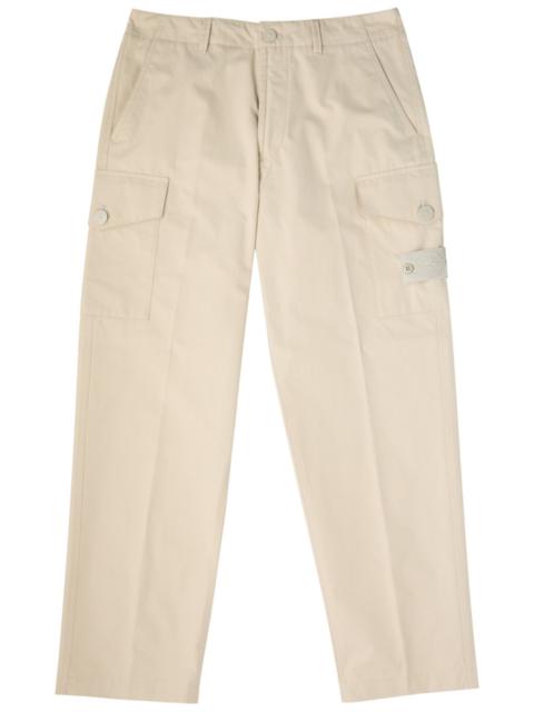 Stone Island Straight-leg Cotton-poplin Cargo Trousers