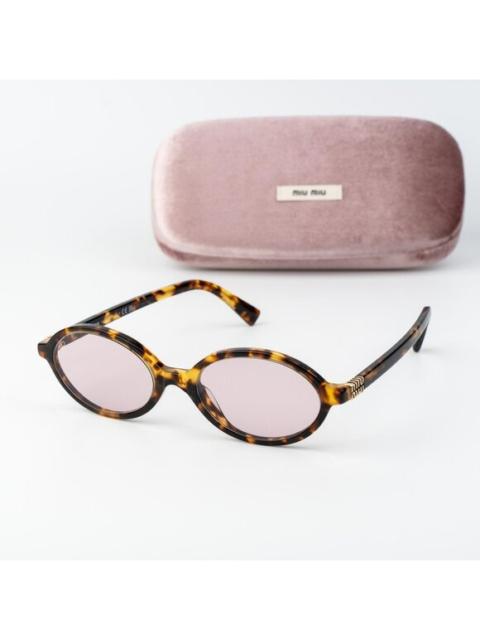 Miu Miu Miu Miu REGARD Women Sunglasses Honey Havana Pink MU04ZS 14L4I0 NEW AUTHENTIC