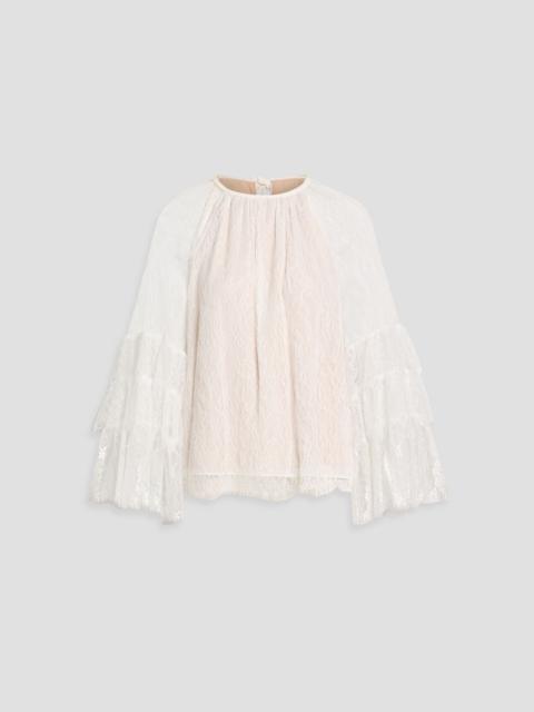 Alice + Olivia Delia lace top