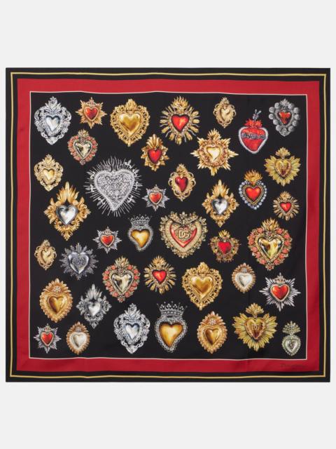 Dolce & Gabbana Printed silk twill scarf