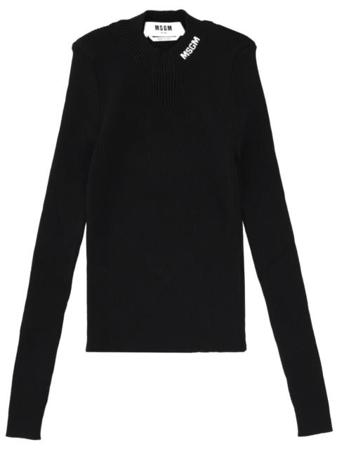 MSGM LONG SLEEVE T-SHIRT WITH LOGO