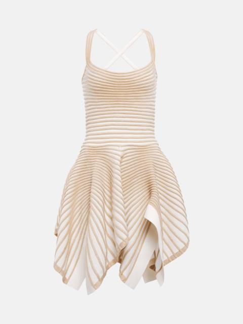 Alaïa Crêpe and chenille ballerina minidress