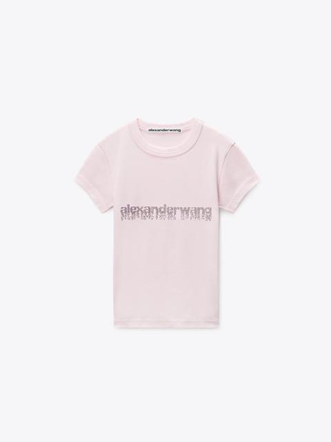 Alexander Wang Crystal Logo Cotton Baby Tee