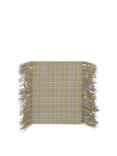 Burberry Check Cashmere Fringed Scarf