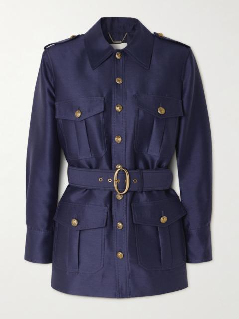 Zimmermann Belted Wool And Silk-blend Jacket