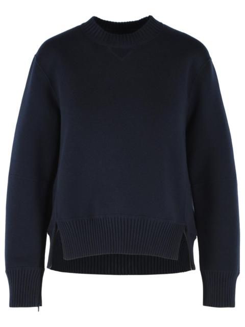 sacai Sacai Cotton Blend Sweater Navy Women