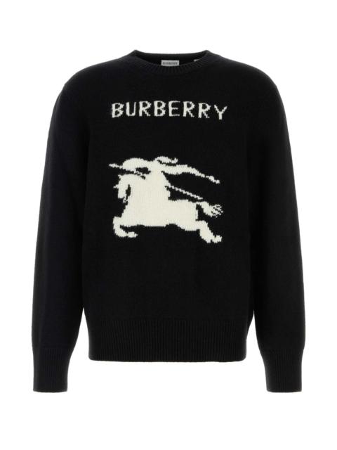Burberry Burberry Men Black Wool Blend Sweater