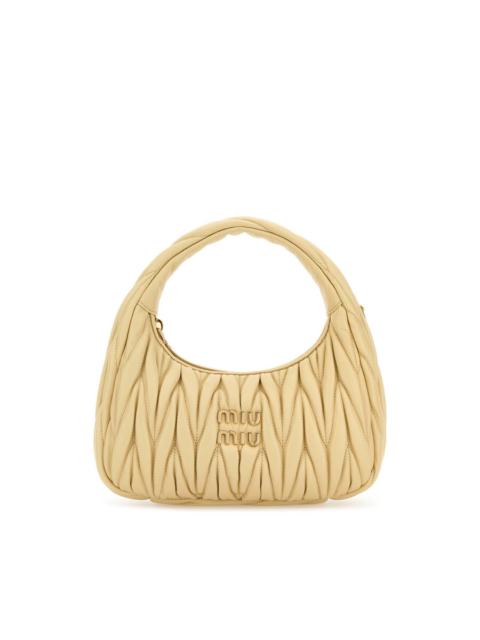 Miu Miu Miu Miu Cream Nappa Leather Wander Handbag