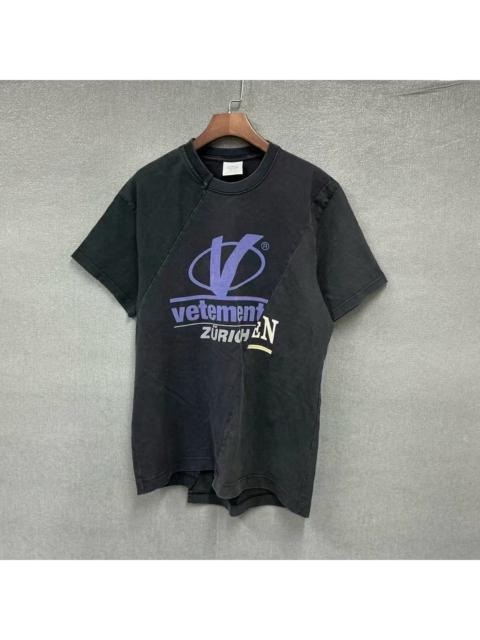 VETEMENTS Vetements Irregular Patchwork Design Short-Sleeve T-Shirt