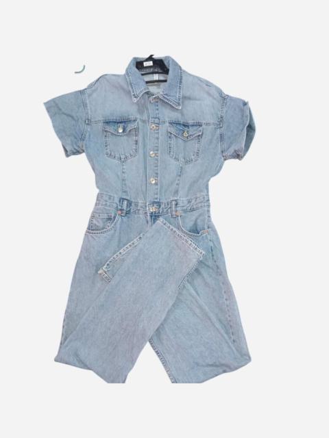 Other Designers Zara Women's Grey and Blue Jumpsuit