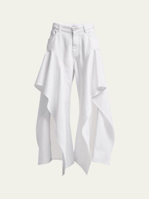 Alaïa Ruffle Slit Jeans
