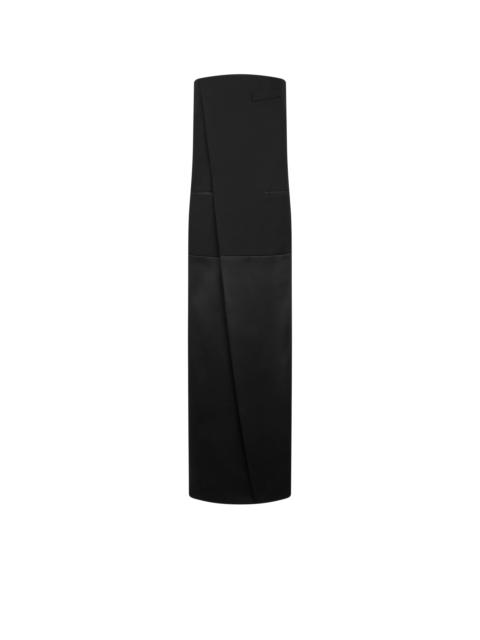 TOM FORD SHARP WOOL STRAPLESS EVENING DRESS