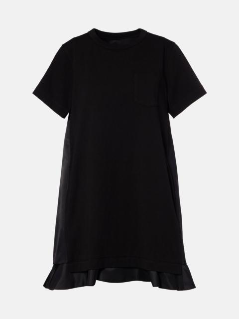 sacai Ruffled cotton minidress