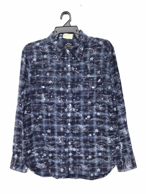 Other Designers Japanese Brand - Western Full Print Pearl Snap Button Shirt