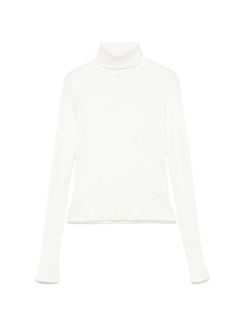 ribbed roll-neck top
