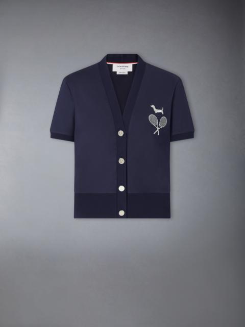 Thom Browne JERSEY EMBROIDERY CARDIGAN