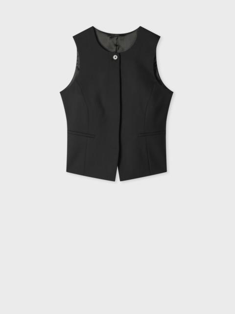 Paul Smith Women's Black Wool Asymmetric Waistcoat