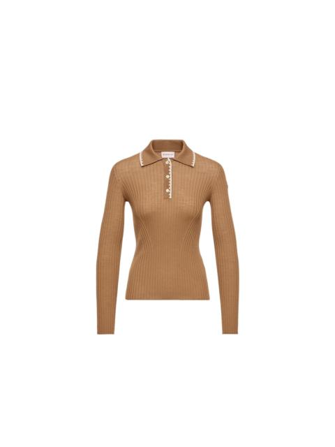 Moncler MONCLER $975 Women's Beige Polo Shirt New (Women's size:2;)