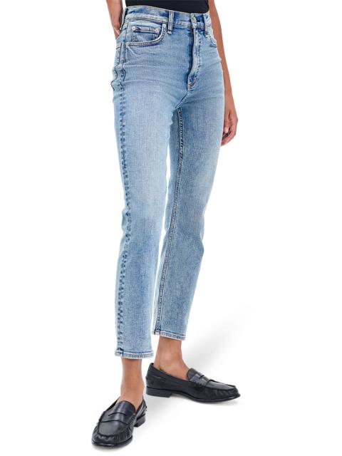 rag & bone rag & bone Flexi Wren High Waist Ankle Slim Straight Leg Jeans in Nyasa at Nordstrom