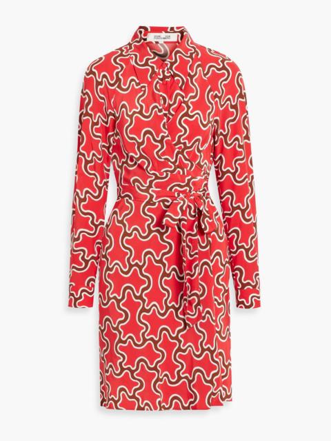 DIANE VON FURSTENBERG Sophie printed crepe de chine mini wrap dress