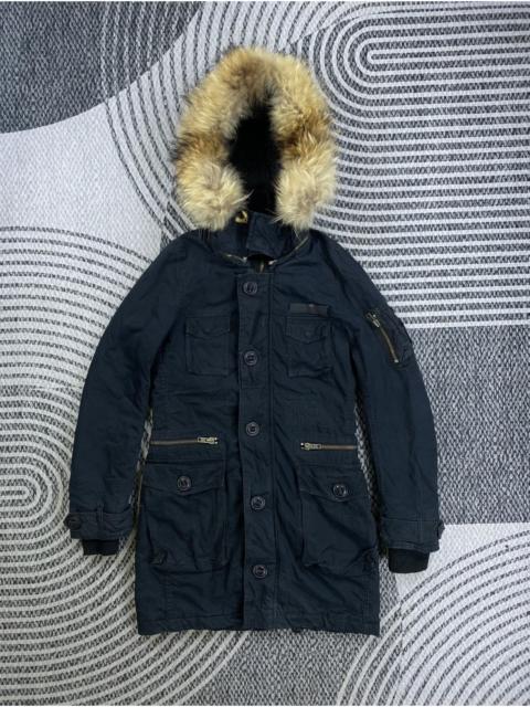 Other Designers Vintage Moussy Punk Style Faux Fur Hoodie Jacket