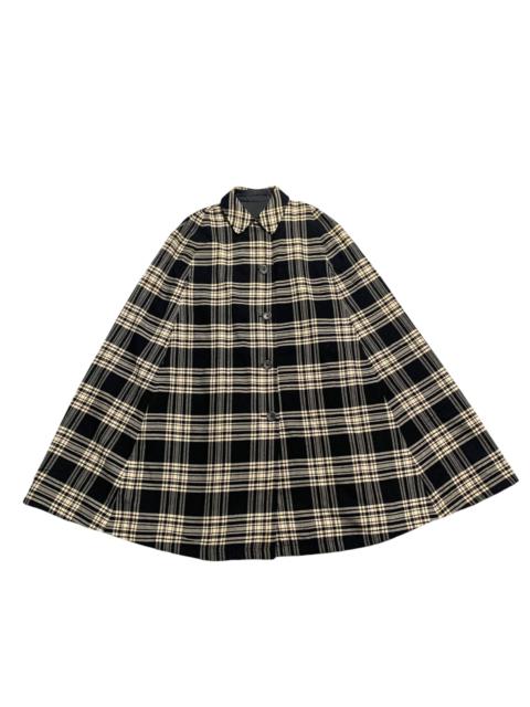 Vintage 80s Burberrys Tartan Reversible Poncho