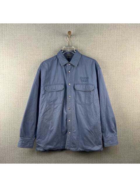 Dior DIOR SS24 Solid-Color Fleece-Lined Single-Breasted Jacket with Embroidered Letter Logo