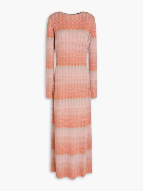 Missoni Cutout metallic crochet-knit maxi dress
