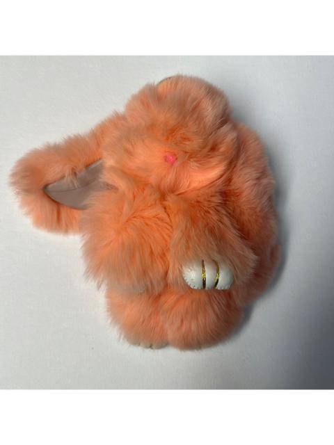 Faux Fur Coral Bunny Bag Charm