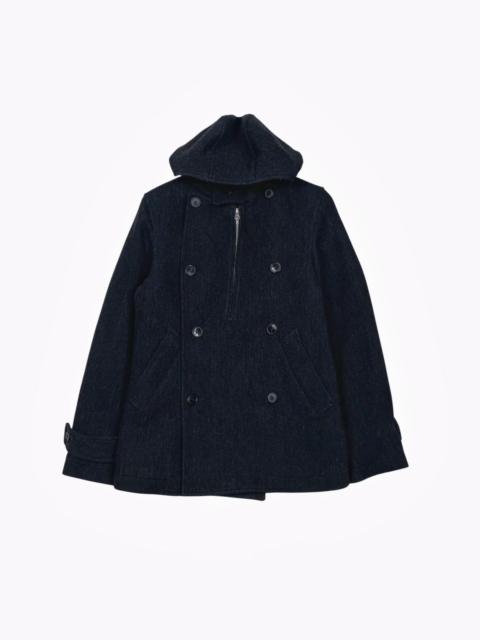 Other Designers Cabane De Zucca Double Breasted Hooded Wool Jacket